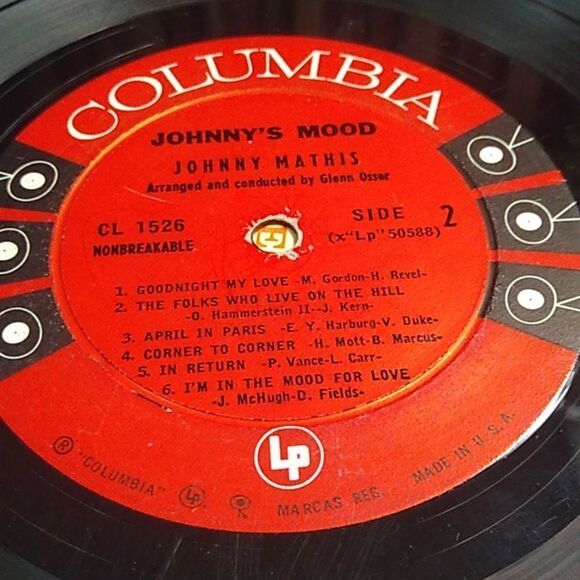 Johnny Mathis Vinyl Record - Orange Cover - Picture 12 of 13